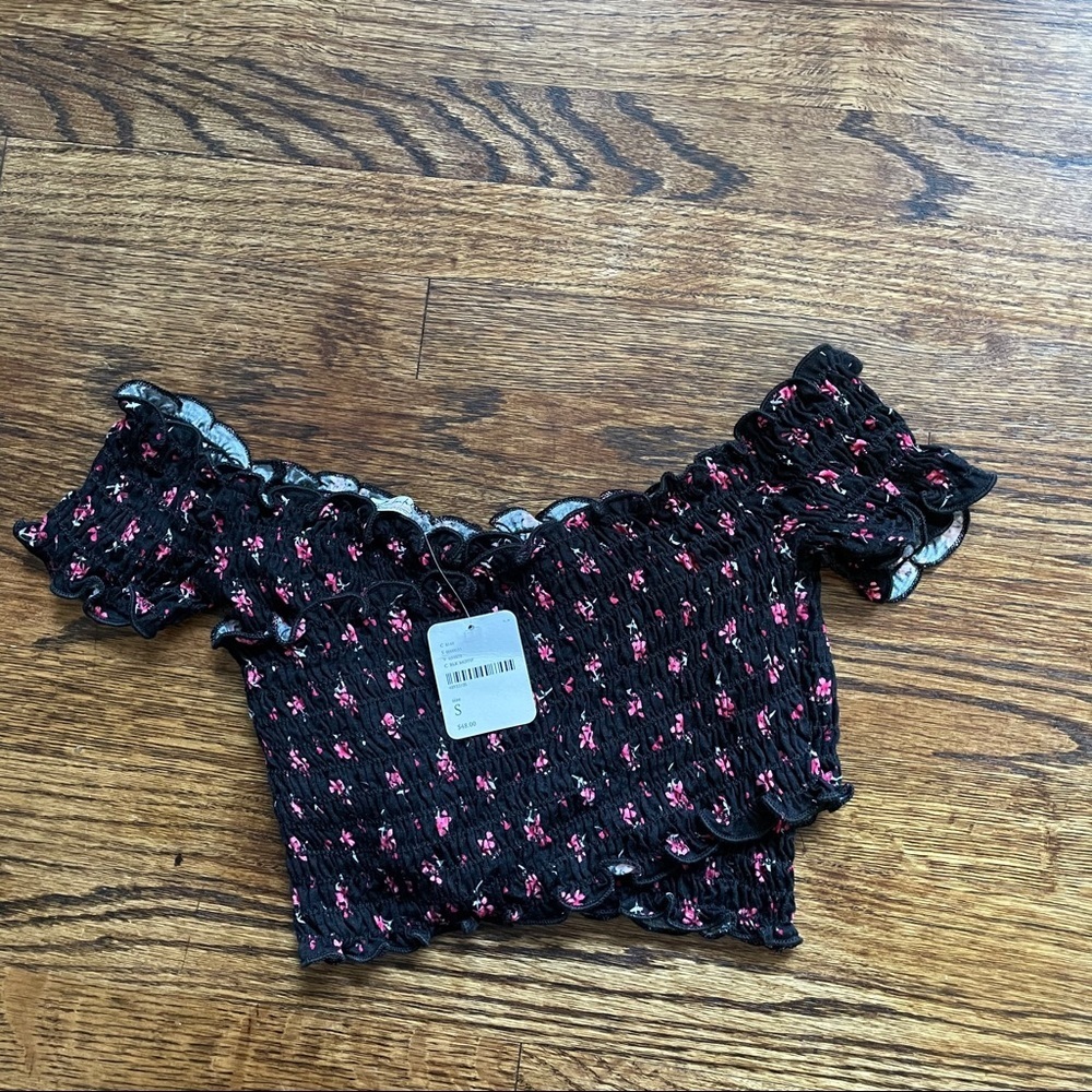 NWT Free People Smock Crop Top